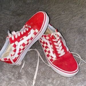 Red Checkered Vans